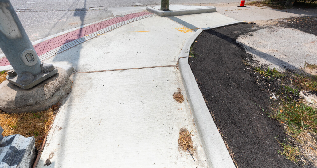 Repaired sidewalks and ramps in segment 1 on BOOST 56.